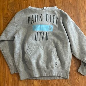 Park City Utah Graphic Gray Crewneck Sweater